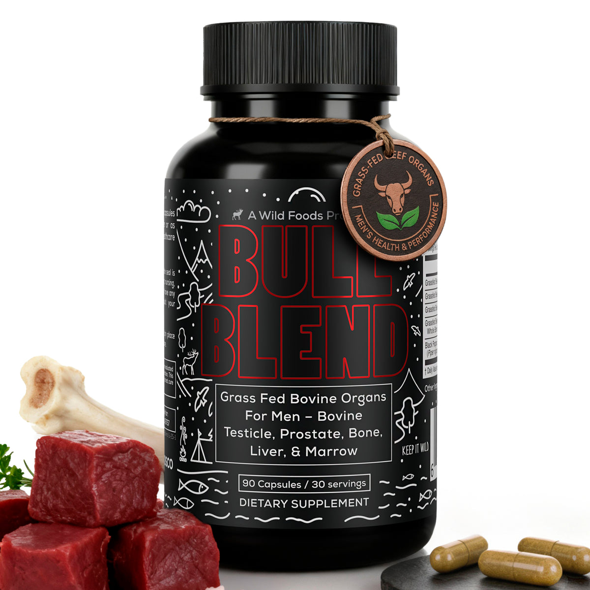 Wholesale of 10 - The Bull Blend - Beef Organs for Hormone Support