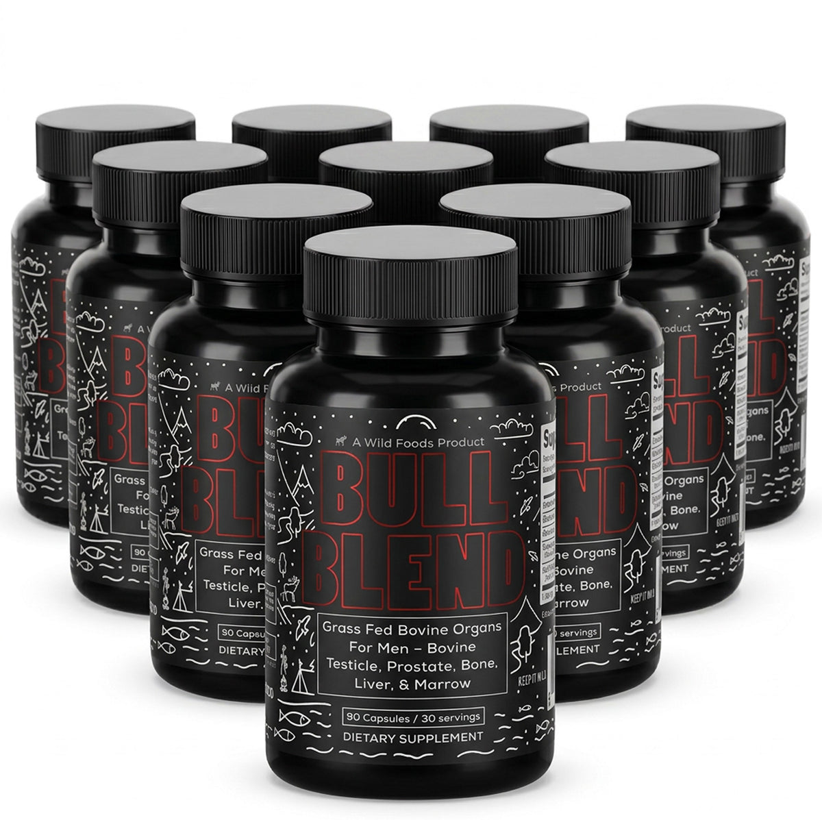 Wholesale of 10 - The Bull Blend - Beef Organs for Hormone Support
