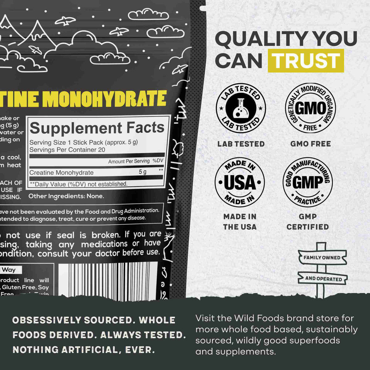 Wholesale of 10 - Wild Creatine Monohydrate, 20 Servings