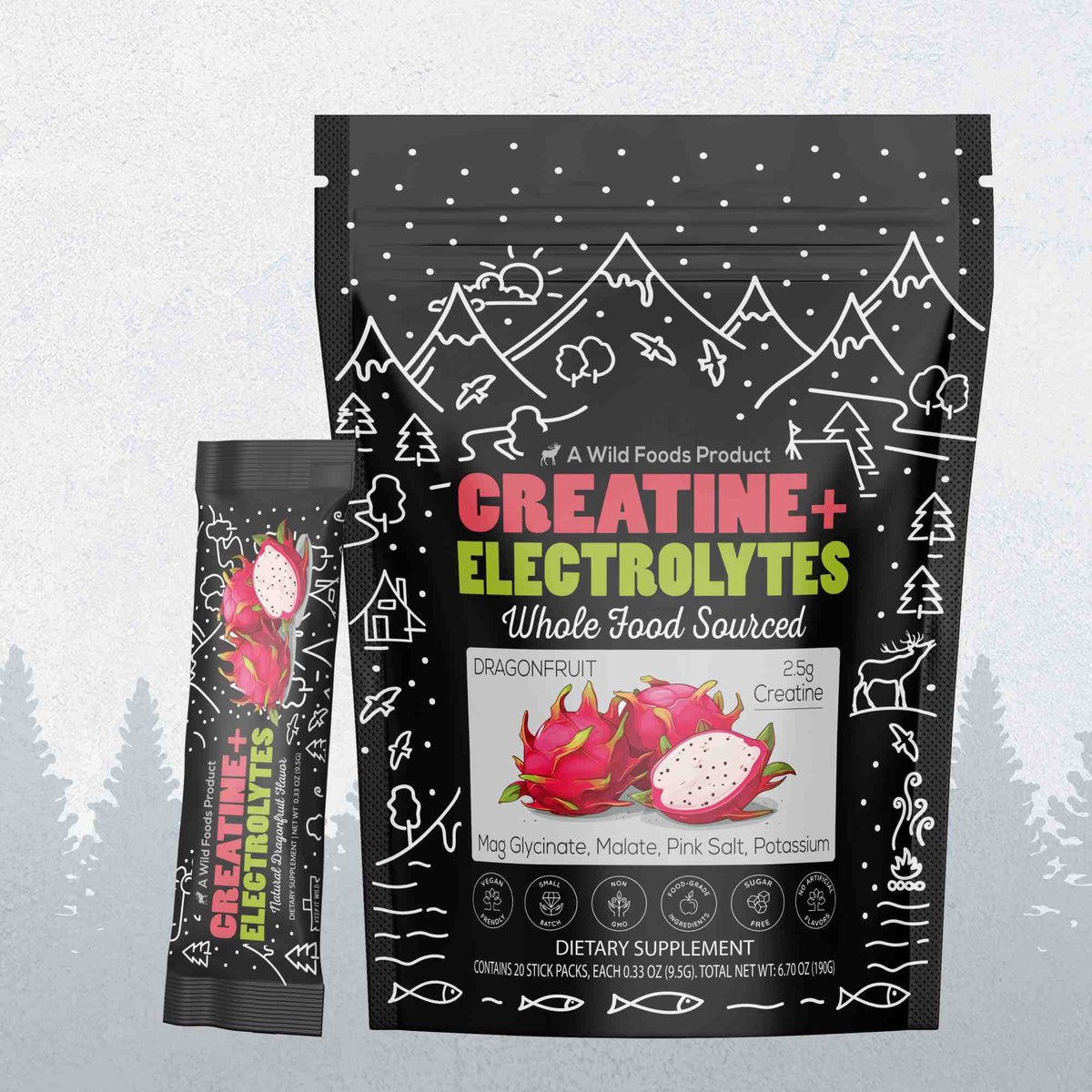 Wholesale of 10 - Creatine + Electrolytes, Delicious Dragonfruit