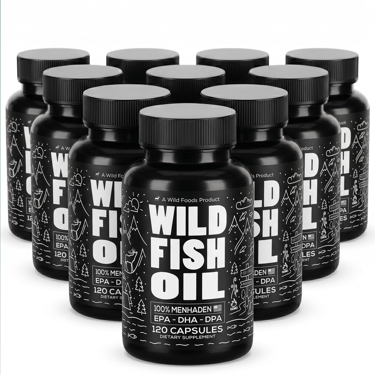 Wholesale of 10 - Wild Fish Oil, Omega-3 DHA, EPA, DPA, TG Form