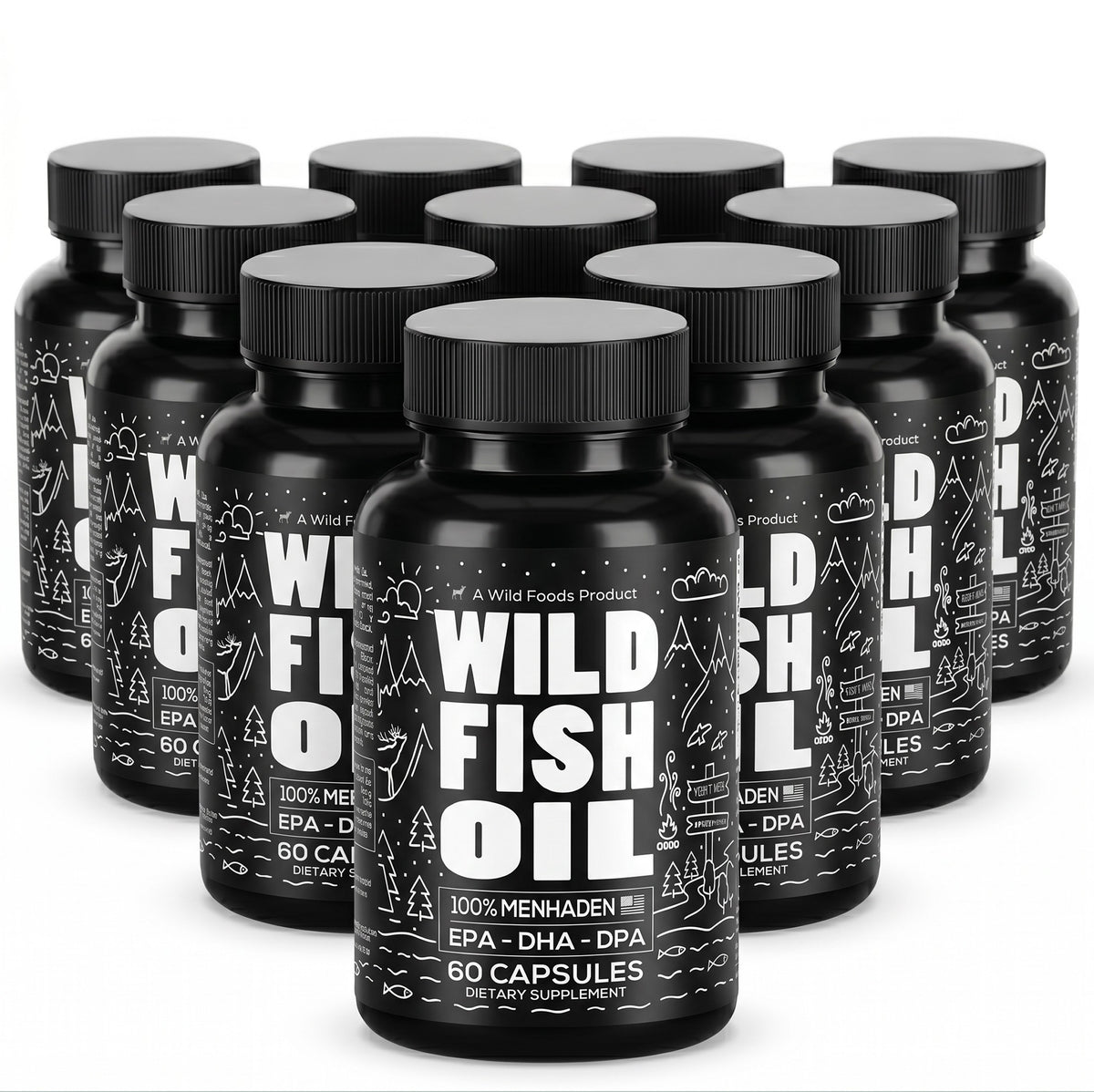 Wholesale of 10 - Wild Fish Oil, Omega-3 DHA, EPA, DPA, TG Form