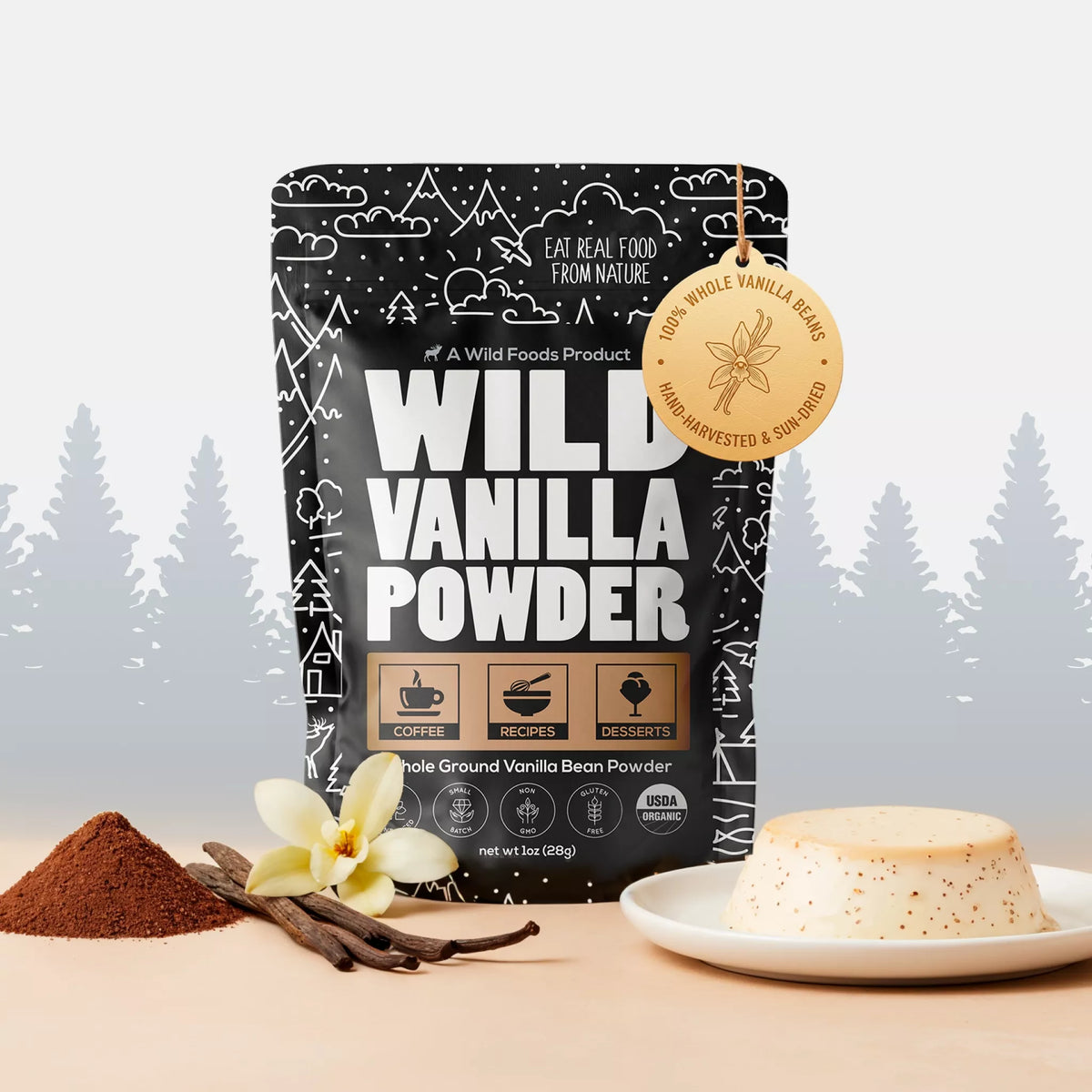 Wholesale of 10 - Vanilla Powder - Organic Ground Whole Vanilla Beans