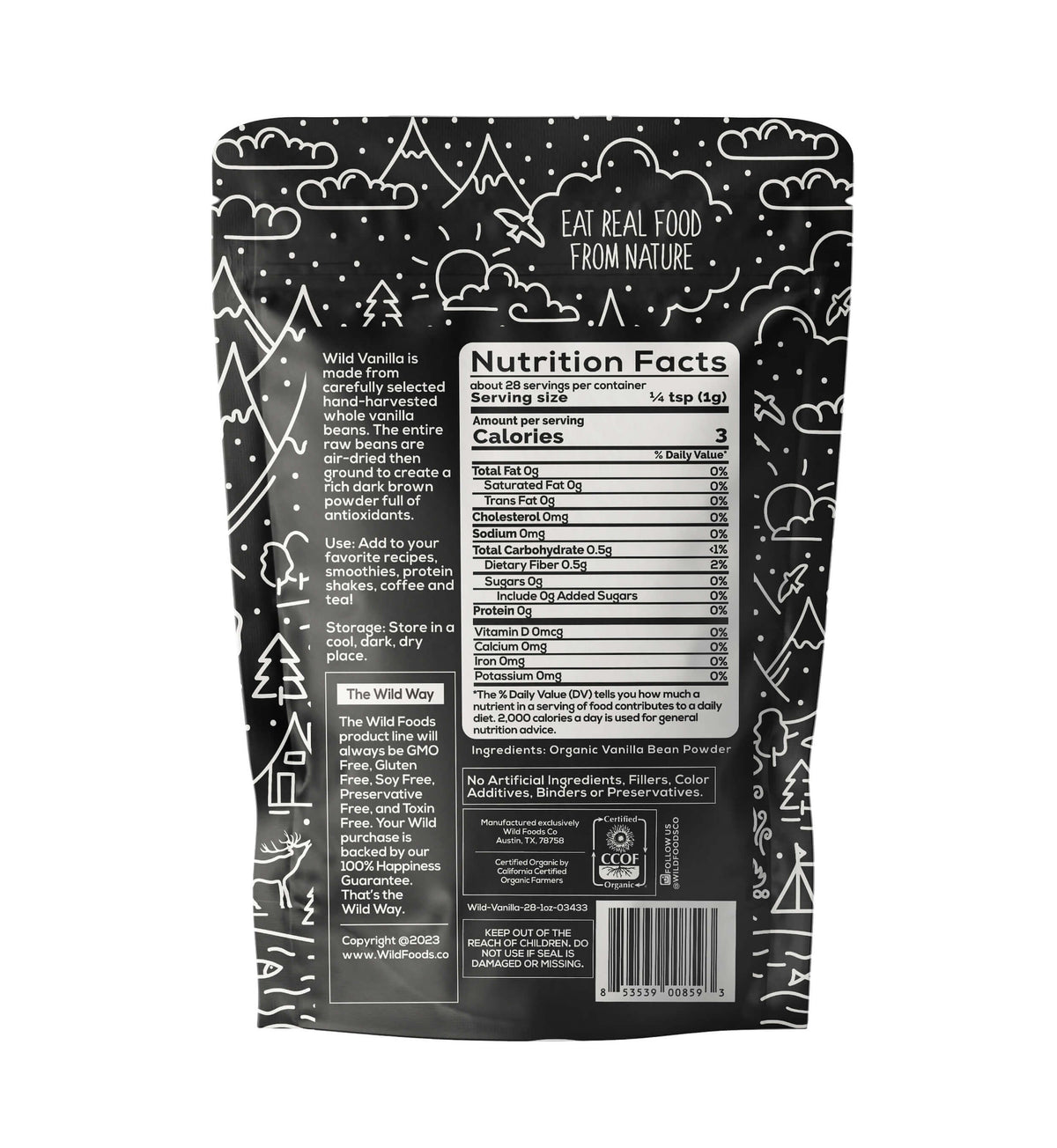 Wholesale of 10 - Vanilla Powder - Organic Ground Whole Vanilla Beans